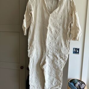 Hatch Taylor Maternity Textured Gauze Jumpsuit